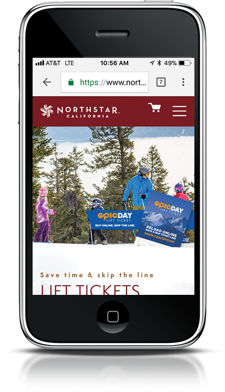 Northstar mobile lift tickets page