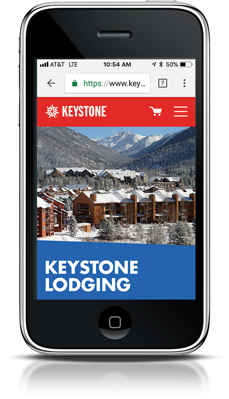 Keystone mobile lodging page